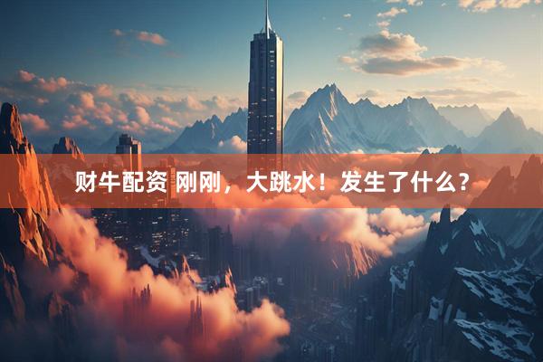 财牛配资 刚刚，大跳水！发生了什么？